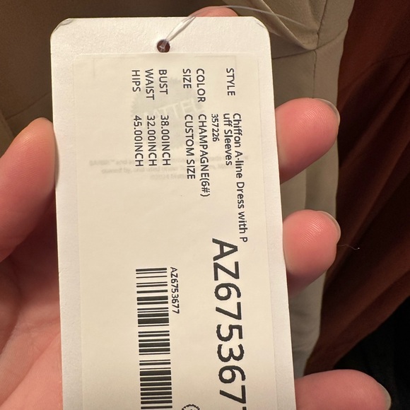 Azazie Champagne Chiffon Maxi Dress with Sweetheart Neckline - Picture 13 of 13